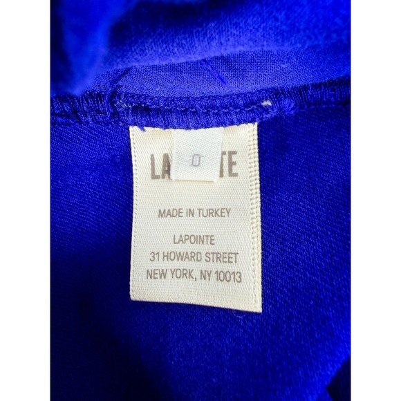 LAPOINTE Cobalt Blue High-Waist Stretch Cotton Twill Wide Leg Jeans - Size 0 - Picture 6 of 9